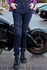 Female Denim Armored Pants