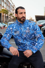 Skyline Skull Shield Summer Mesh Shirt