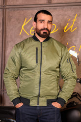 Olive Protective Bomber Jacket