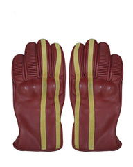 Gloves Leather (Maroon)