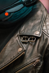 Men's Biker Quilted Leather Jacket