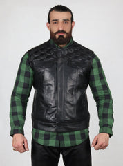 Motorbike Vest Tonal black