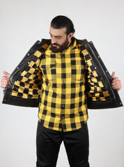 Motorbike Vest Yellow & black