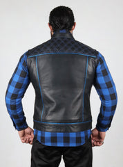 Motorbike Vest Blue & black