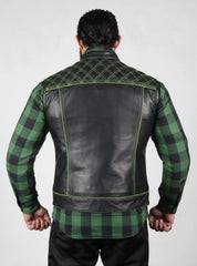 Motorbike Vest Black & green