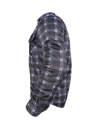Mesh Shirt Dark Blue Check with Red Boxes