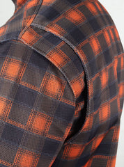 Mesh Shirt Orange Check