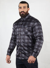 Mesh Shirt Check Grey & Black