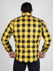 Yellow and Black Flannel- CE AA Rated Fully Kevlar Lined