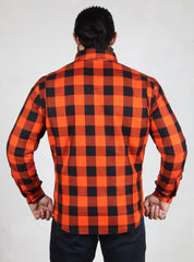 Orange and Black Flannel (Kevlar Lined) - CE AA Rated