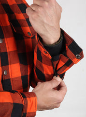 Orange and Black Flannel (Kevlar Lined) - CE AA Rated