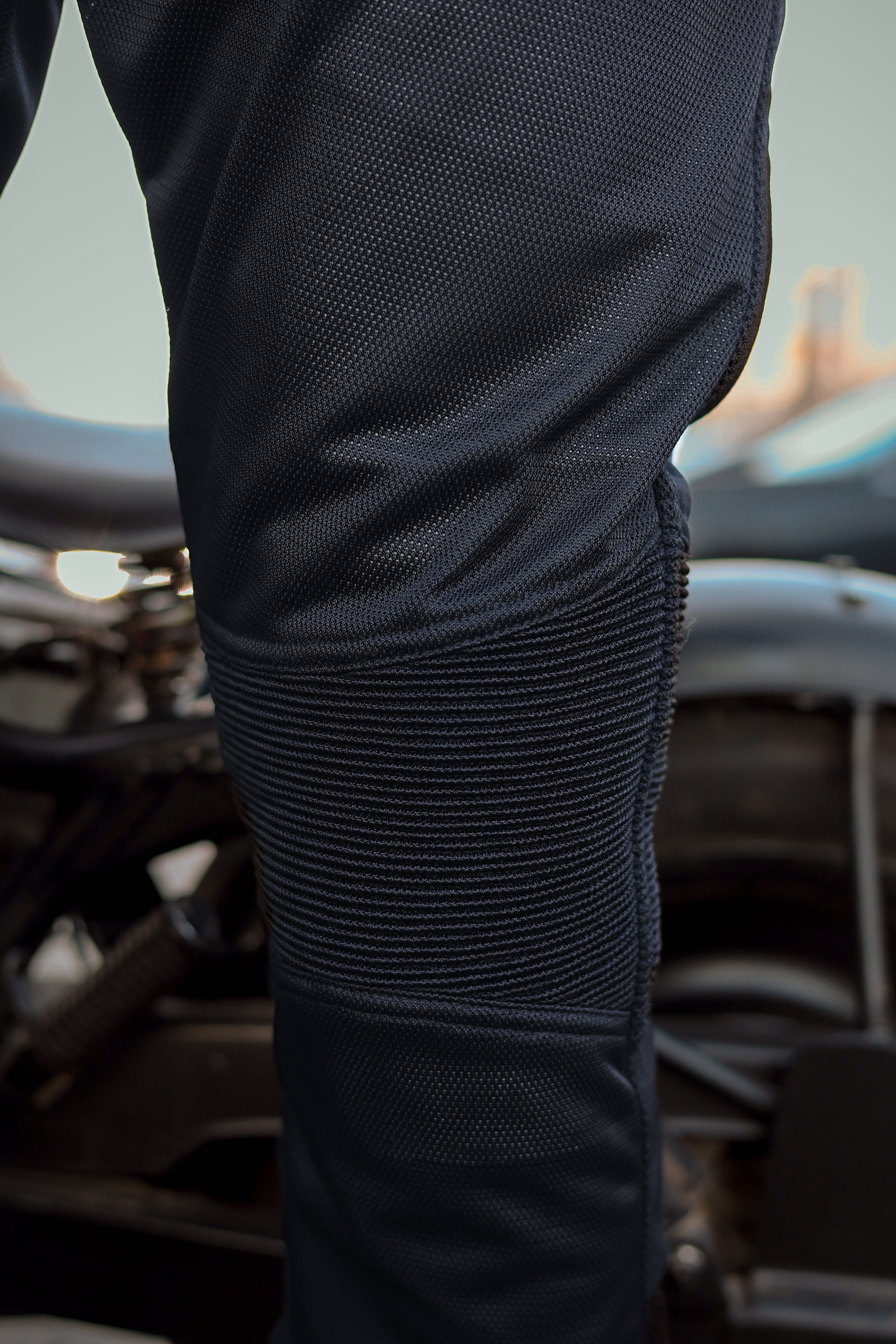 Black mesh protective pant