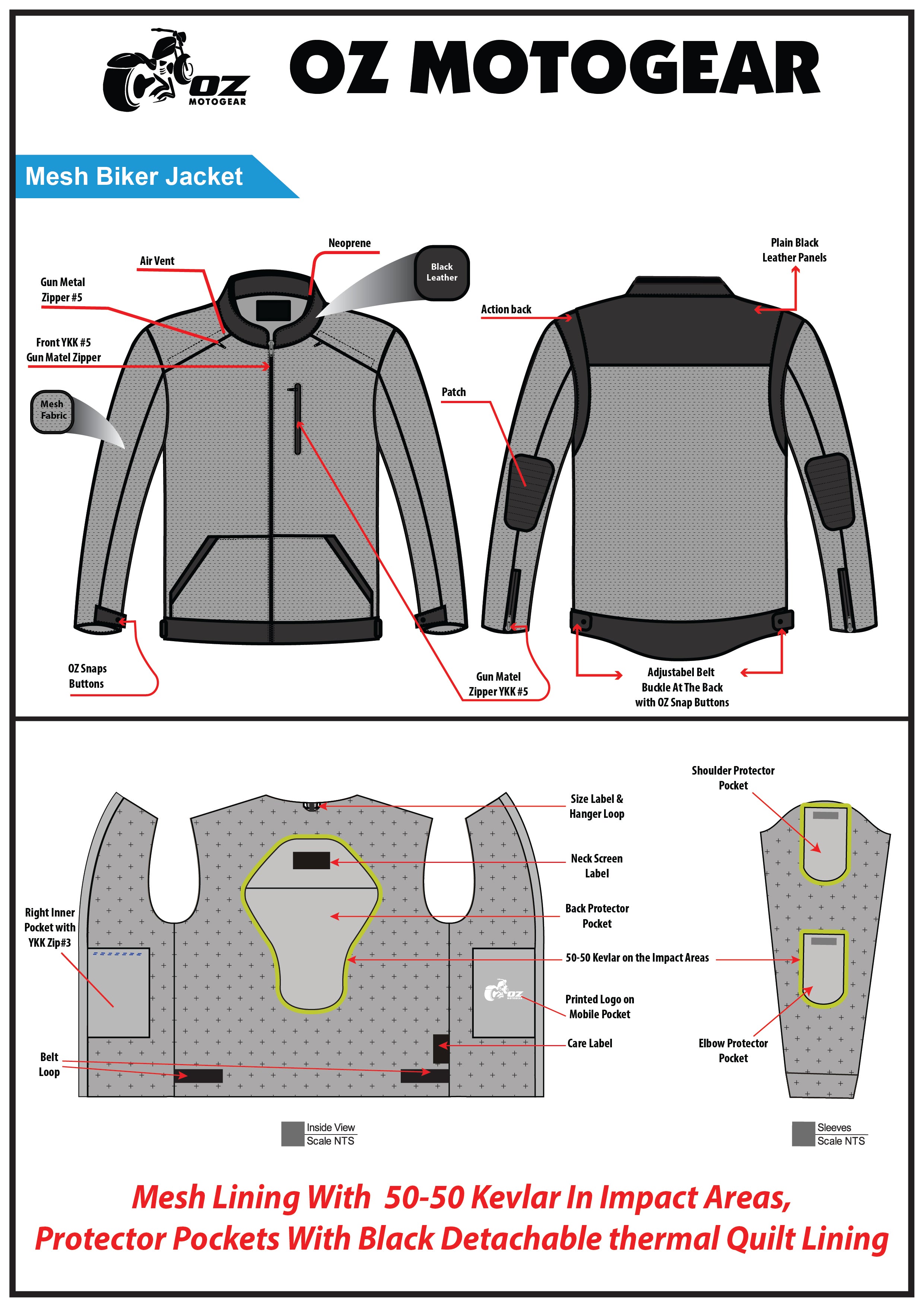 Mesh Biker Jacket